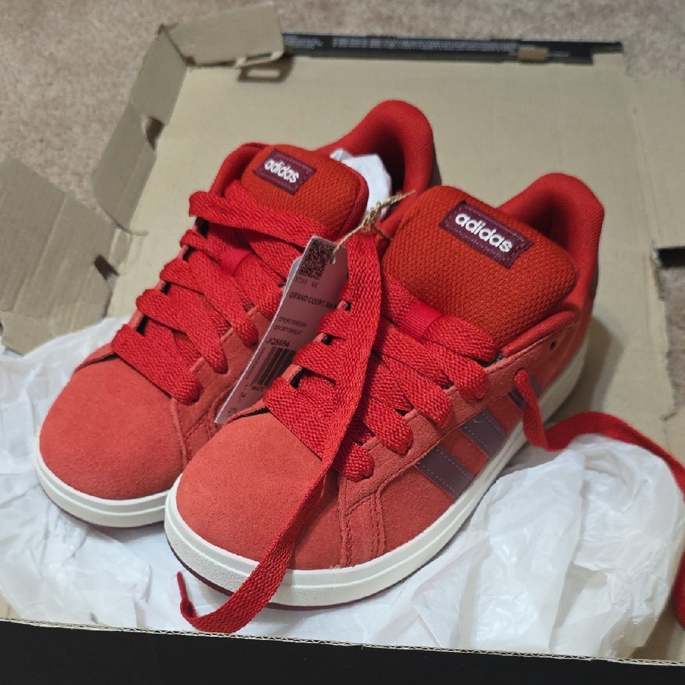 Adidas Kids Bright Red Sneakers